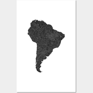South America Map and Pattern Posters and Art